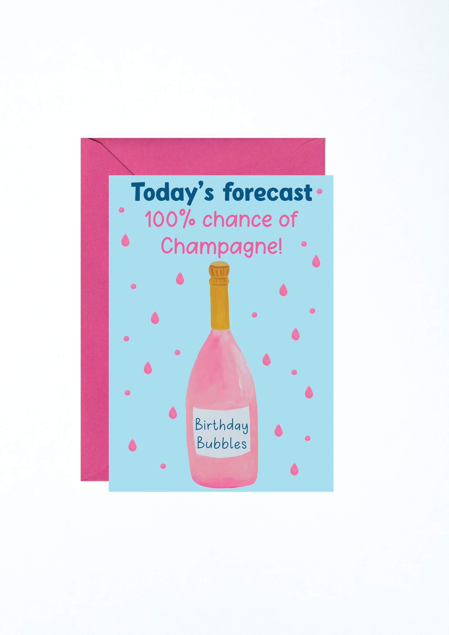 100% Chance Of Champagne Card