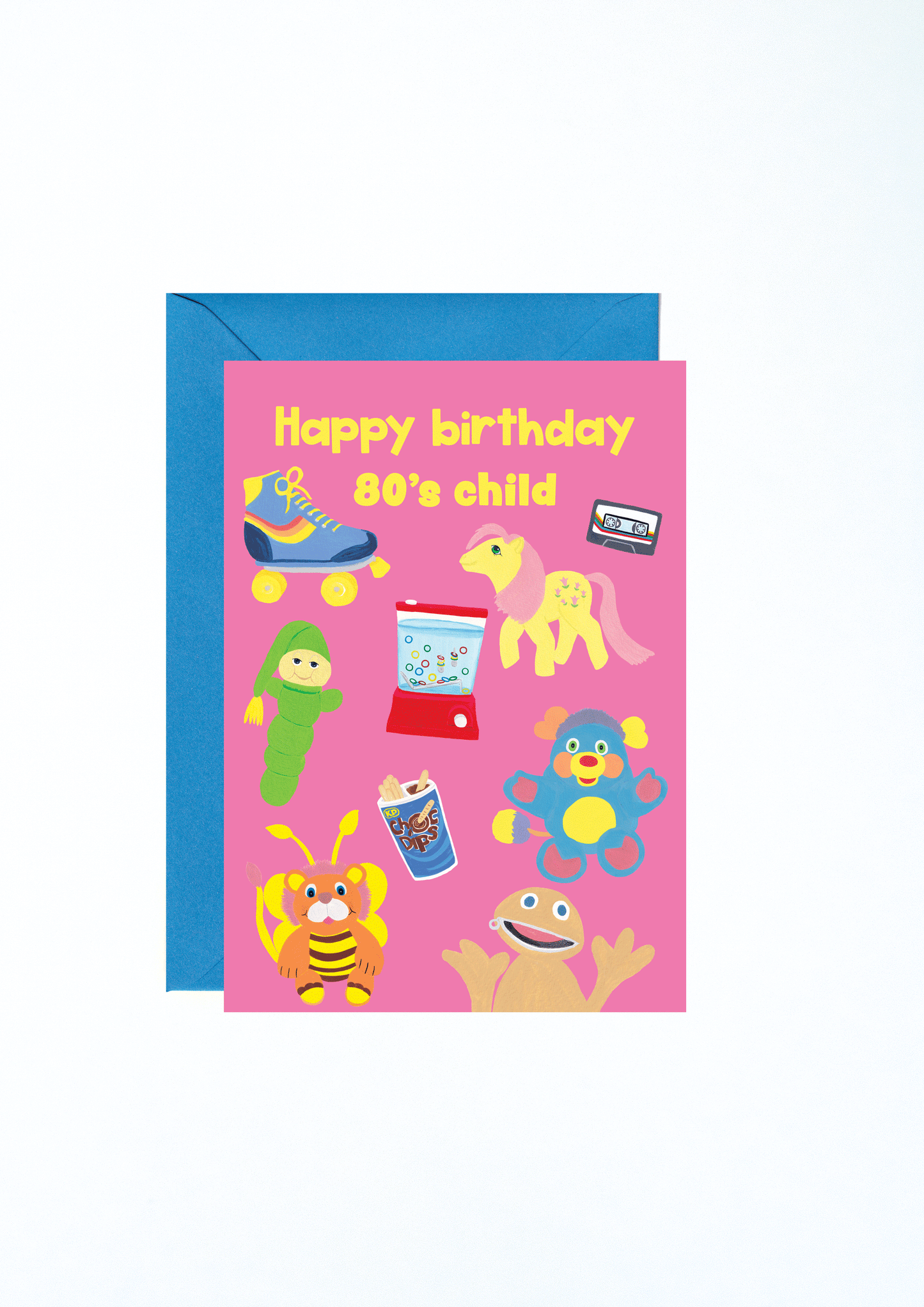 80's Child Birthday Card, Happy Birthday 80's Child, Child Of The 80's Card, Zippy Gift, 1980's Kid Birthday Card, 40th Birthday Card, 50th Birthday Card, 80's Greeting Card, 80's Kid Birthday Card, 80's Toys Painting, 80's Toys Card, Glo Worm, Happy Birthday 80's Kid, 40's Birthday Card, 40th Birthday