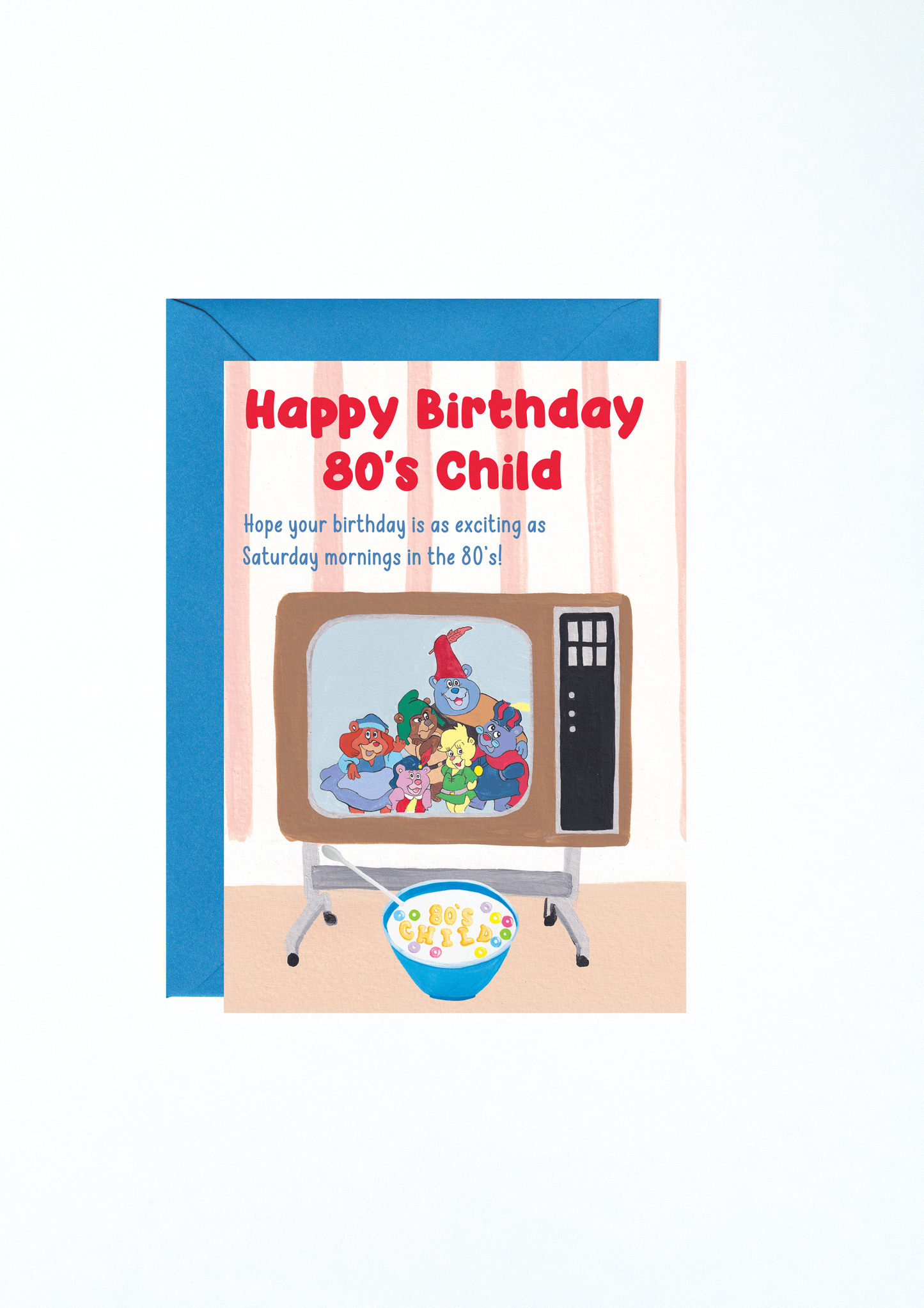 80's Child Birthday Card, 80's Kid Birthday Card, 80's Saturday Morning TV, 40th Birthday Card, Happy Birthday 80's Child