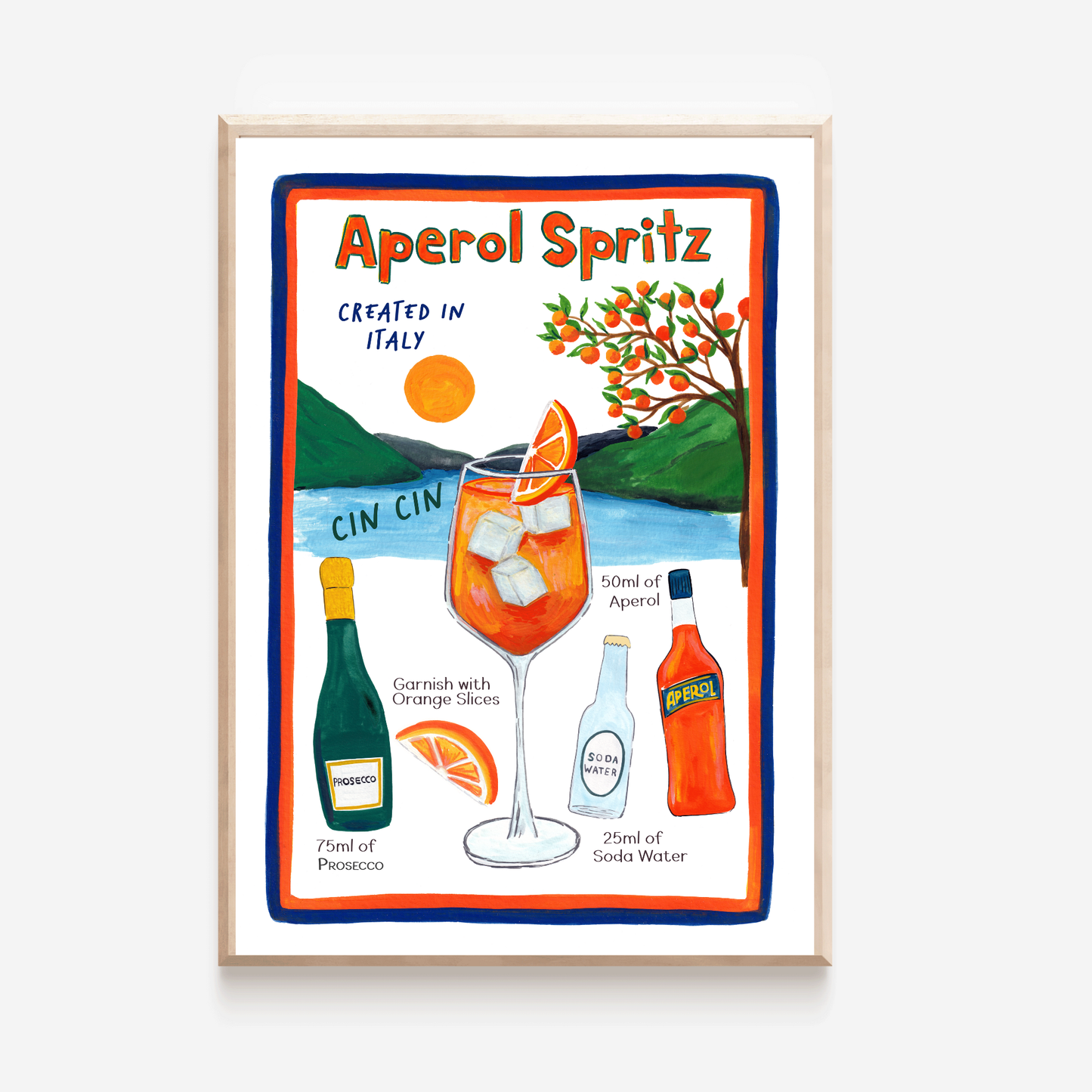 Aperol Spritz Cocktail Print