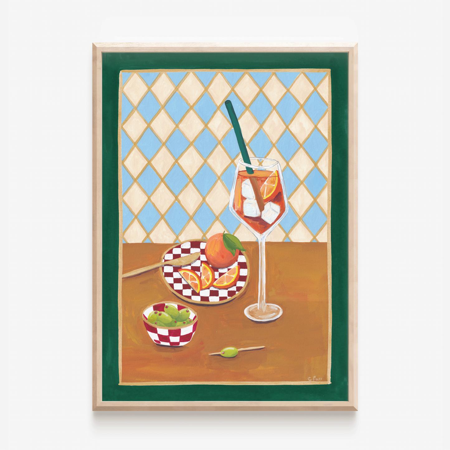 Aperol Spritz and Olives Print