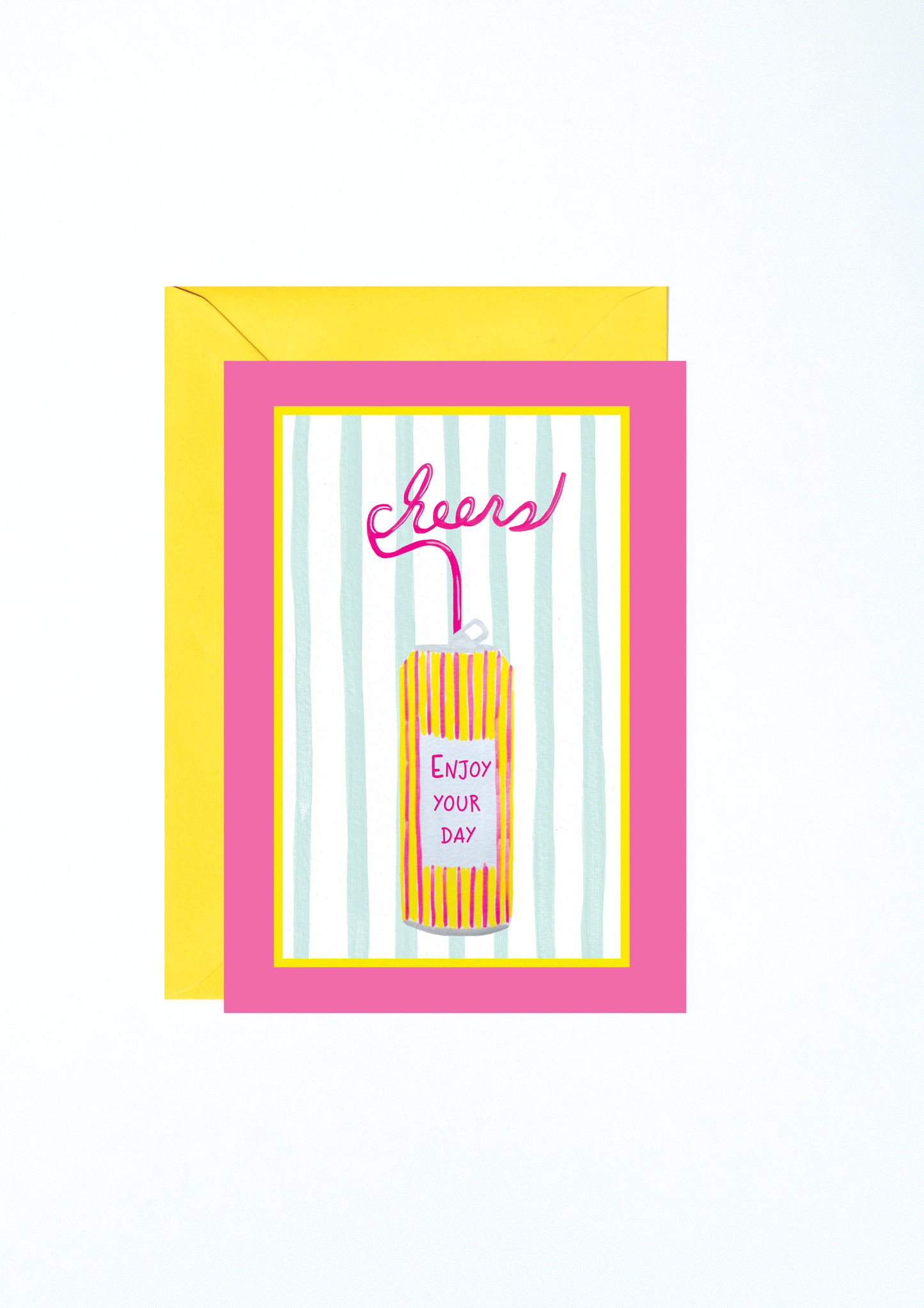 Cheers Straw Cocktail Can Card