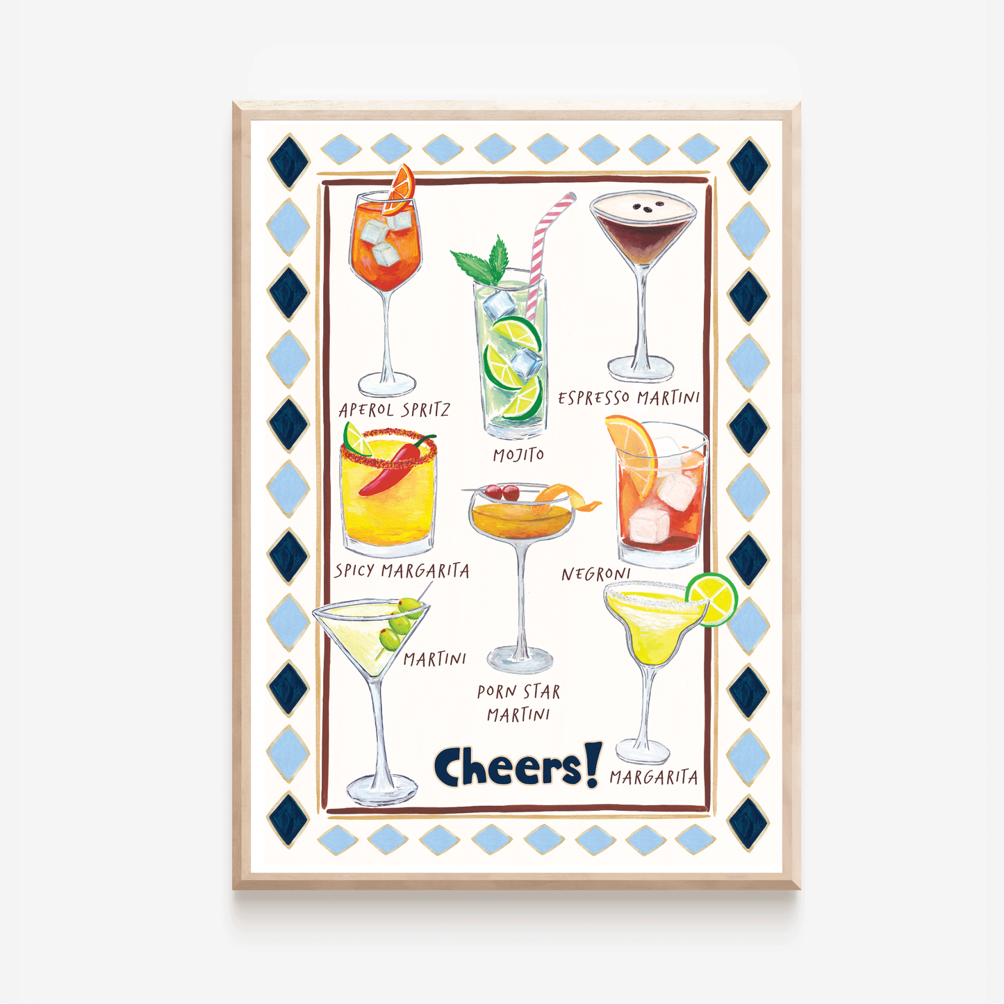 Cocktails Art Print