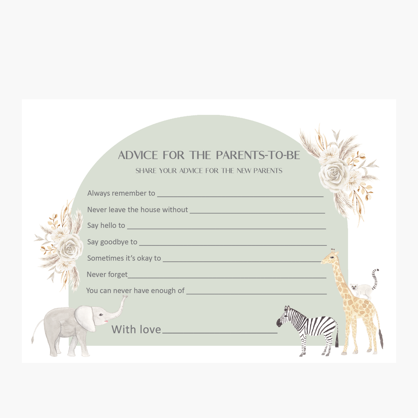 Baby Advice Cards - Baby Shower Game