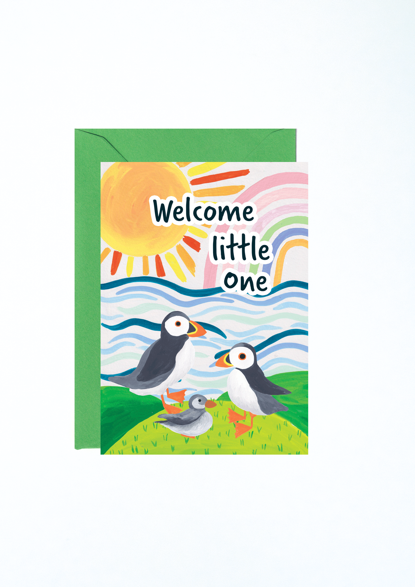 Welcome Baby Puffin Card