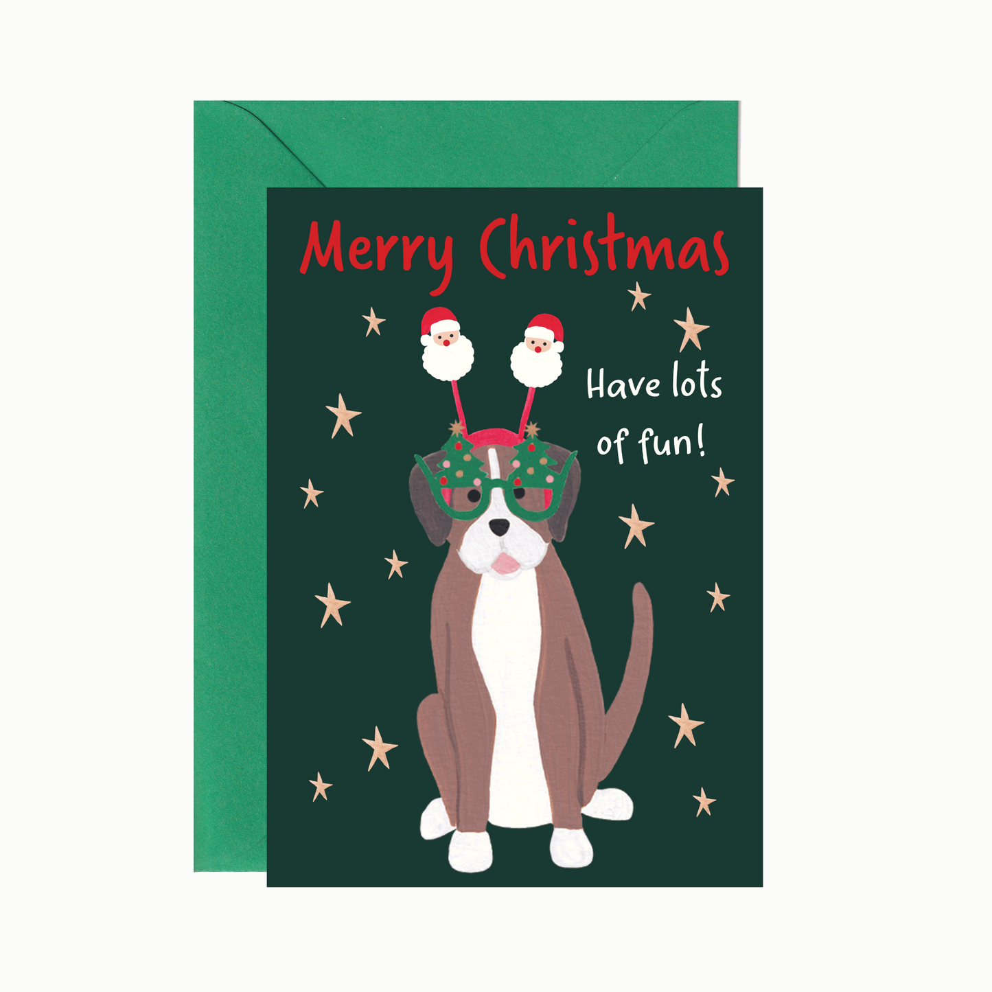 Boxer Dog Christmas Card