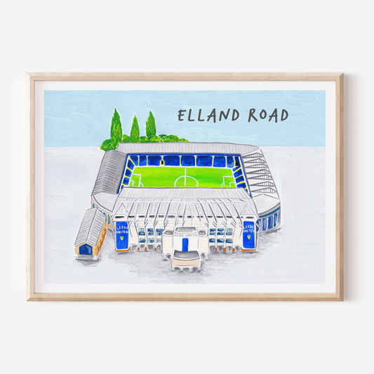 Leeds United Football Print.
An art print of Elland Road Stadium, home of Leeds United Football Club.