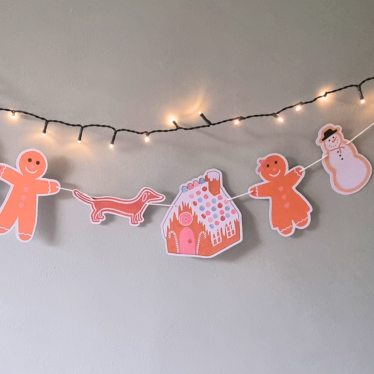 Gingerbread Paper Garland