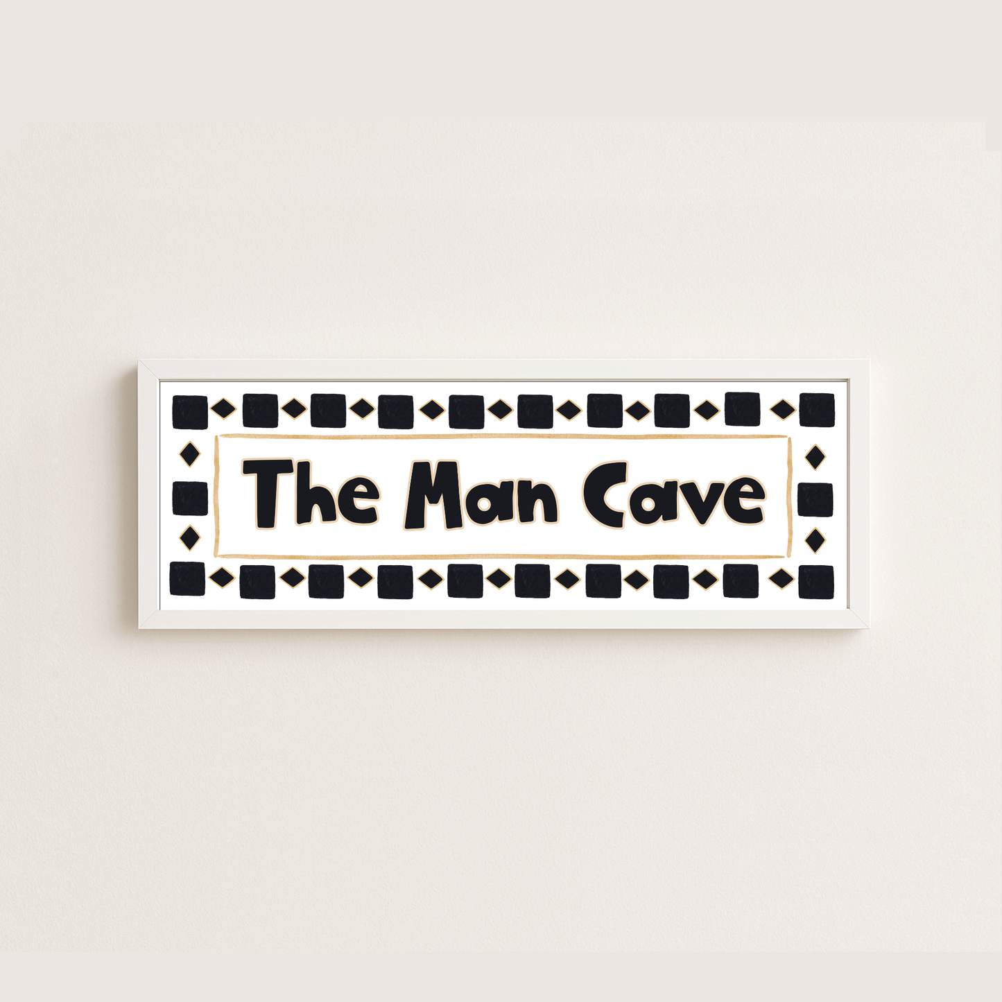 The Man Cave Panoramic Print